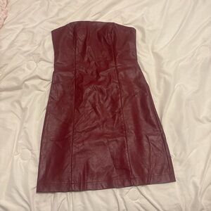 Target Strapless Burgundy Mini Dress